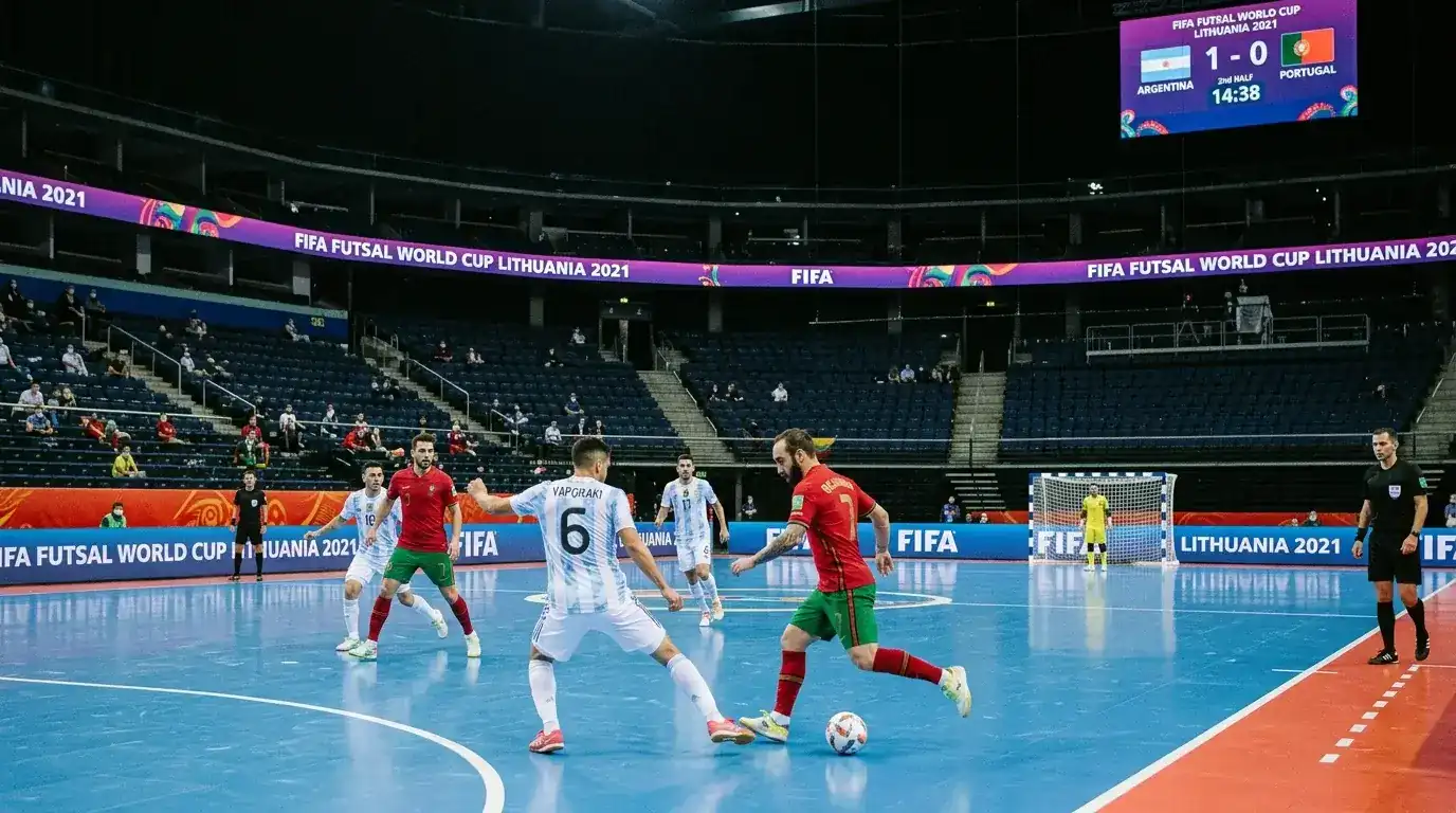 Мач от FIFA Futsal World Cup 2021 в Литва с по-малка публика