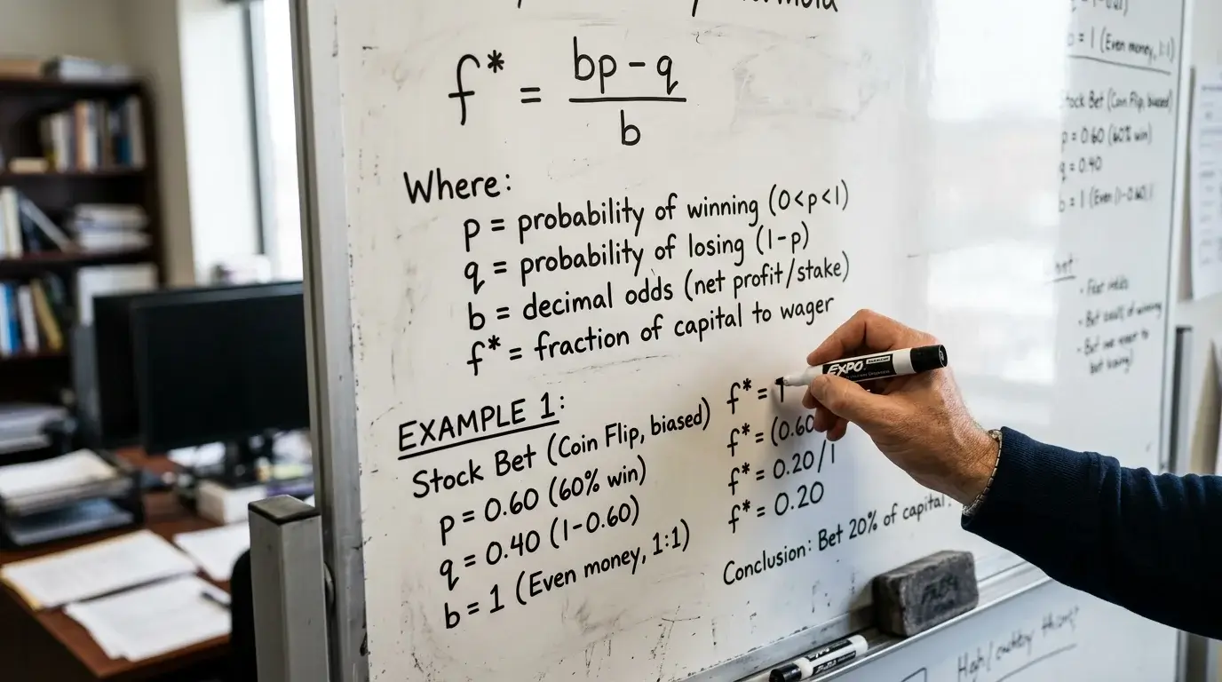 Записана формула на Kelly criterion за футзал залози